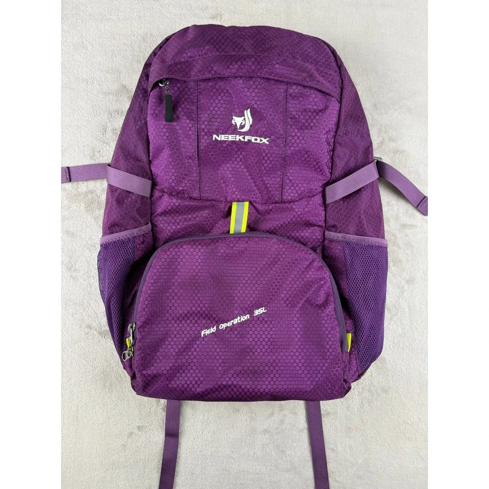 Neekfox Field Operation 35L Backpack Purple Lightweight Packable Hiking Daypack